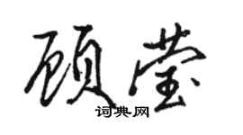 骆恒光顾莹行书个性签名怎么写