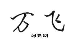 骆恒光万飞行书个性签名怎么写