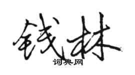 骆恒光钱林行书个性签名怎么写