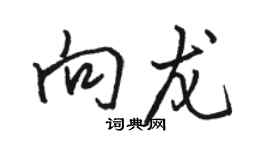 骆恒光向龙行书个性签名怎么写