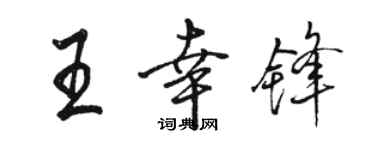 骆恒光王幸锋行书个性签名怎么写