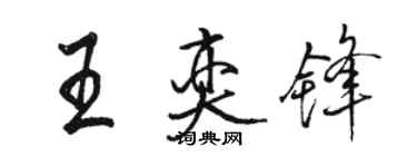 骆恒光王奕锋行书个性签名怎么写