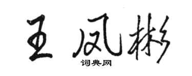 骆恒光王凤彬行书个性签名怎么写