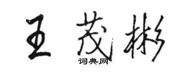 骆恒光王茂彬行书个性签名怎么写