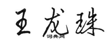 骆恒光王龙珠行书个性签名怎么写