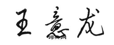 骆恒光王意龙行书个性签名怎么写