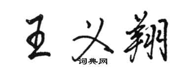 骆恒光王义翔行书个性签名怎么写