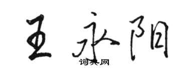 骆恒光王永阳行书个性签名怎么写