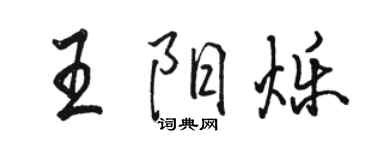 骆恒光王阳烁行书个性签名怎么写