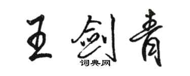 骆恒光王剑青行书个性签名怎么写