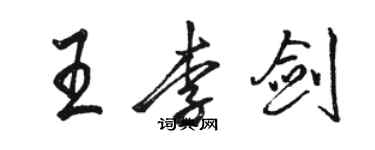 骆恒光王李剑行书个性签名怎么写