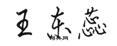 骆恒光王东蕊行书个性签名怎么写