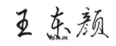 骆恒光王东颜行书个性签名怎么写