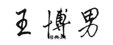 骆恒光王博男行书个性签名怎么写