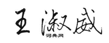 骆恒光王淑威行书个性签名怎么写