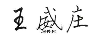 骆恒光王威庄行书个性签名怎么写