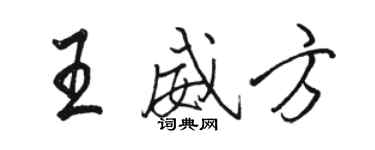 骆恒光王威方行书个性签名怎么写