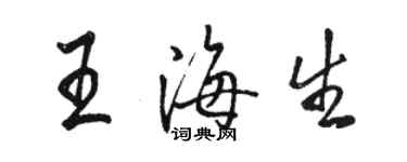 骆恒光王海生行书个性签名怎么写