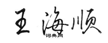 骆恒光王海顺行书个性签名怎么写