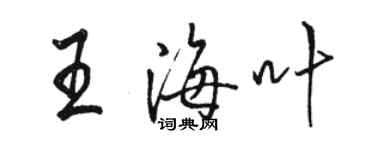 骆恒光王海叶行书个性签名怎么写