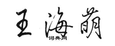 骆恒光王海萌行书个性签名怎么写