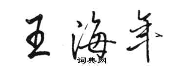 骆恒光王海年行书个性签名怎么写