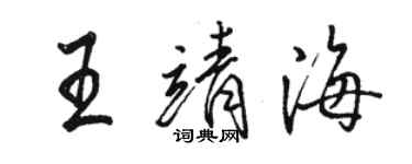 骆恒光王靖海行书个性签名怎么写