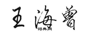 骆恒光王海曾行书个性签名怎么写