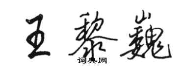 骆恒光王黎巍行书个性签名怎么写