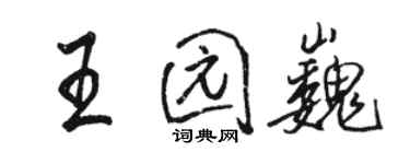 骆恒光王园巍行书个性签名怎么写