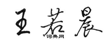 骆恒光王若晨行书个性签名怎么写