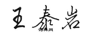 骆恒光王泰岩行书个性签名怎么写