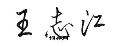 骆恒光王志江行书个性签名怎么写