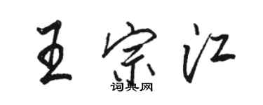 骆恒光王宗江行书个性签名怎么写