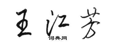 骆恒光王江芳行书个性签名怎么写