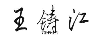 骆恒光王铸江行书个性签名怎么写