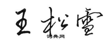 骆恒光王松雪行书个性签名怎么写