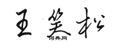 骆恒光王笑松行书个性签名怎么写
