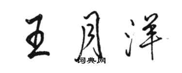 骆恒光王月洋行书个性签名怎么写