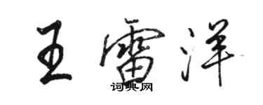 骆恒光王雷洋行书个性签名怎么写