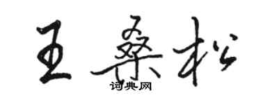 骆恒光王桑松行书个性签名怎么写