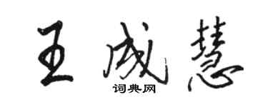 骆恒光王成慧行书个性签名怎么写