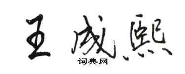 骆恒光王成熙行书个性签名怎么写