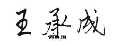 骆恒光王承成行书个性签名怎么写