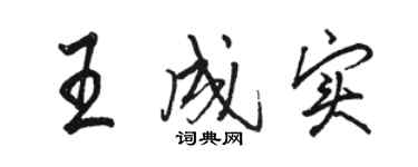 骆恒光王成实行书个性签名怎么写