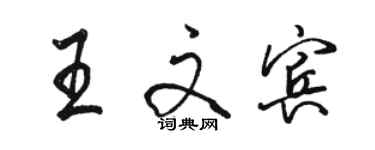 骆恒光王文宾行书个性签名怎么写