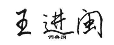 骆恒光王进闽行书个性签名怎么写