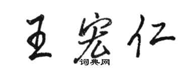 骆恒光王宏仁行书个性签名怎么写