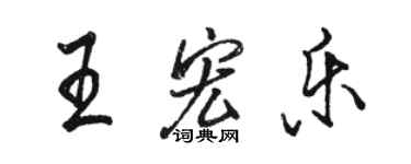 骆恒光王宏乐行书个性签名怎么写
