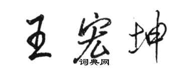 骆恒光王宏坤行书个性签名怎么写